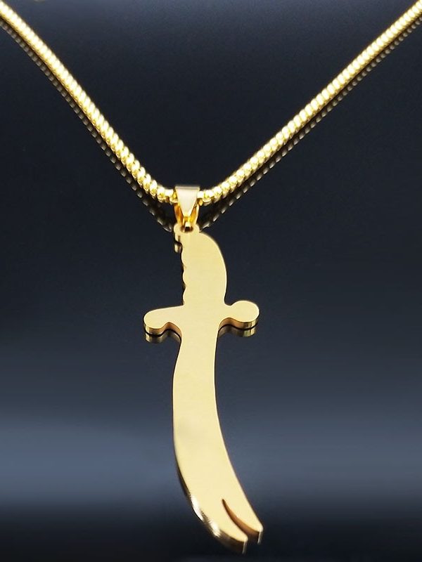 Elegant Golden Zulfiqar Necklace - Image 3