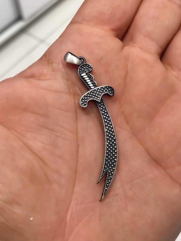 Real Silver Zulfiqar Pendant - Image 3