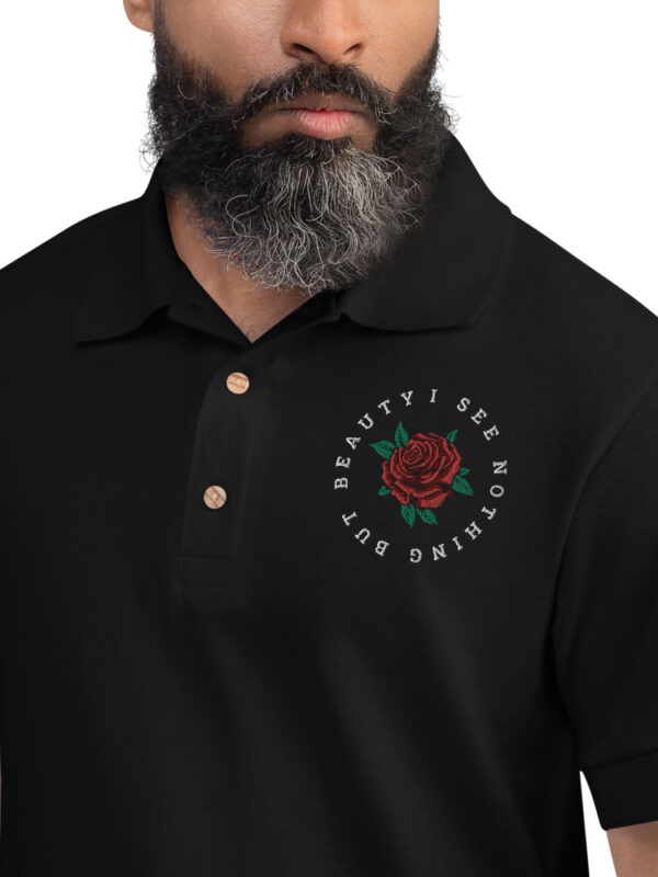 I See Nothing But Beauty - Embroidered Polo Shirt - Image 3